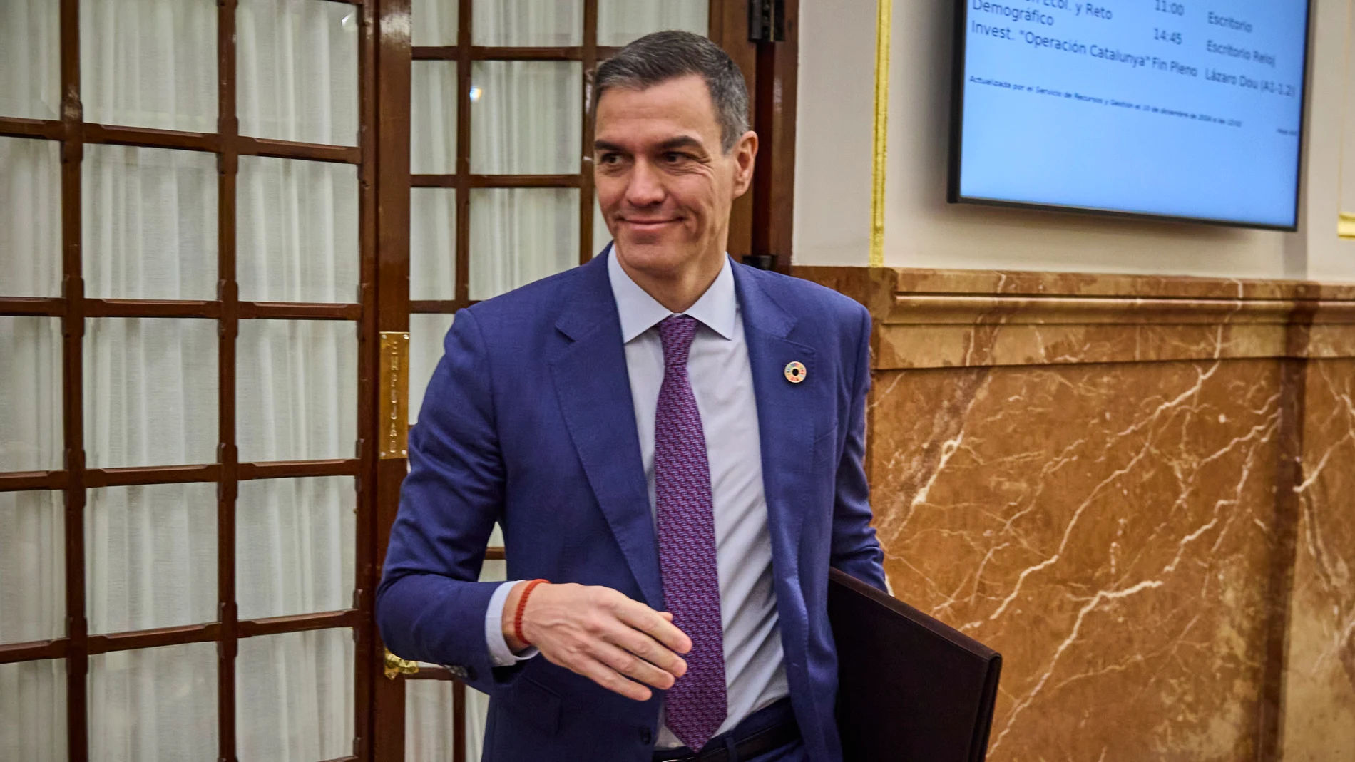 El presidente del Gobierno, Pedro Sánchez, , durante la sesión de control al gobierno en el Congreso de los Diputados.© Alberto R. Roldán / Diario La Razón.11 12 2024