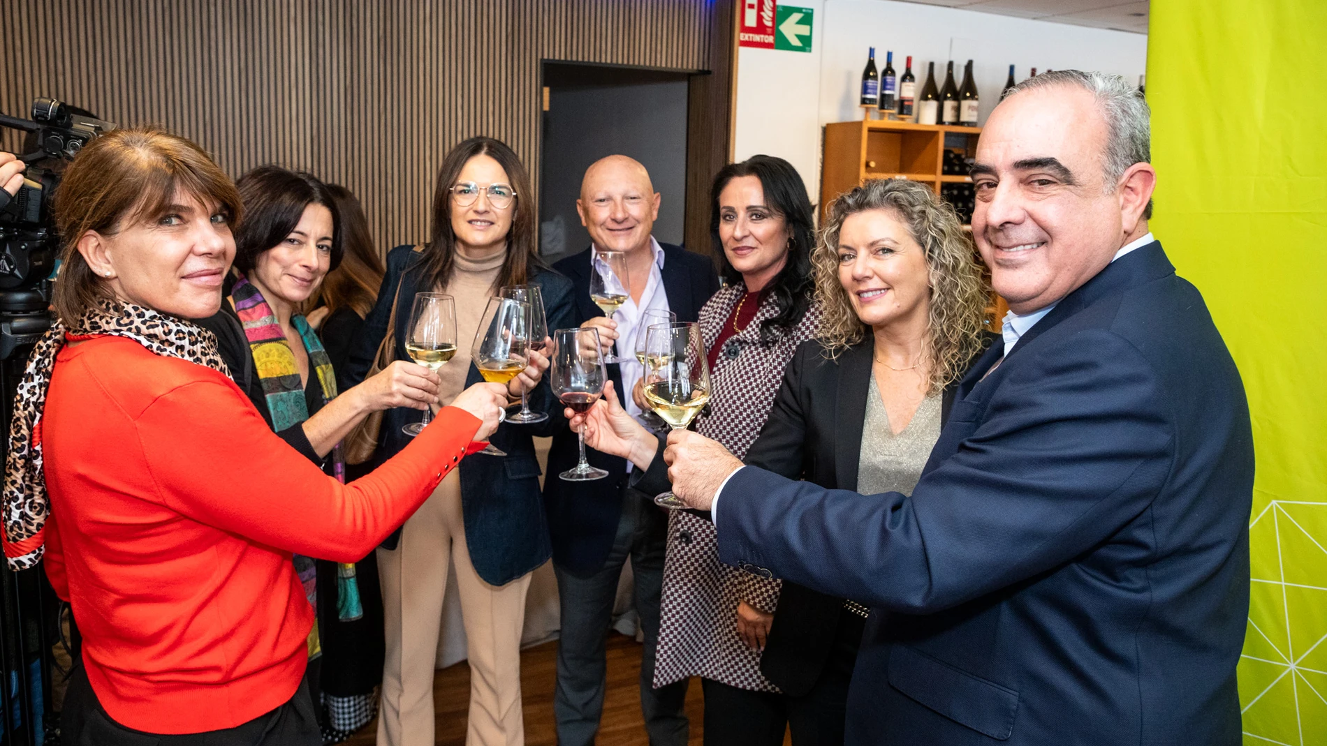 El presidente de Ineca, Ignacio Amirola, en el cóctel navideño hoy con socios y medios de comunicación hoy en Alicante