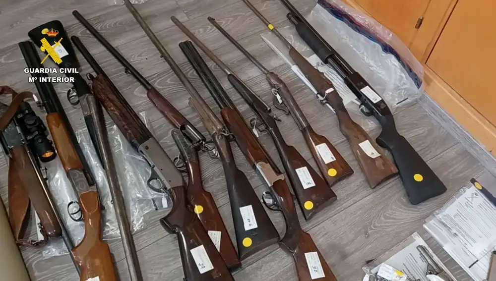 Cae un banda tras más de 30 robos en Cantabria y un arsenal de casi 50 armas