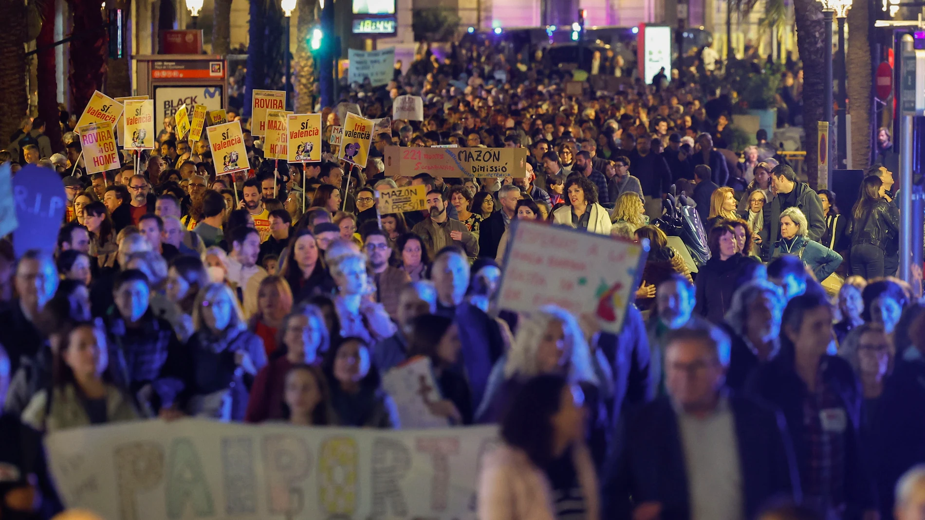 Imagen de una de las manifestaciones celebrada en Valencia