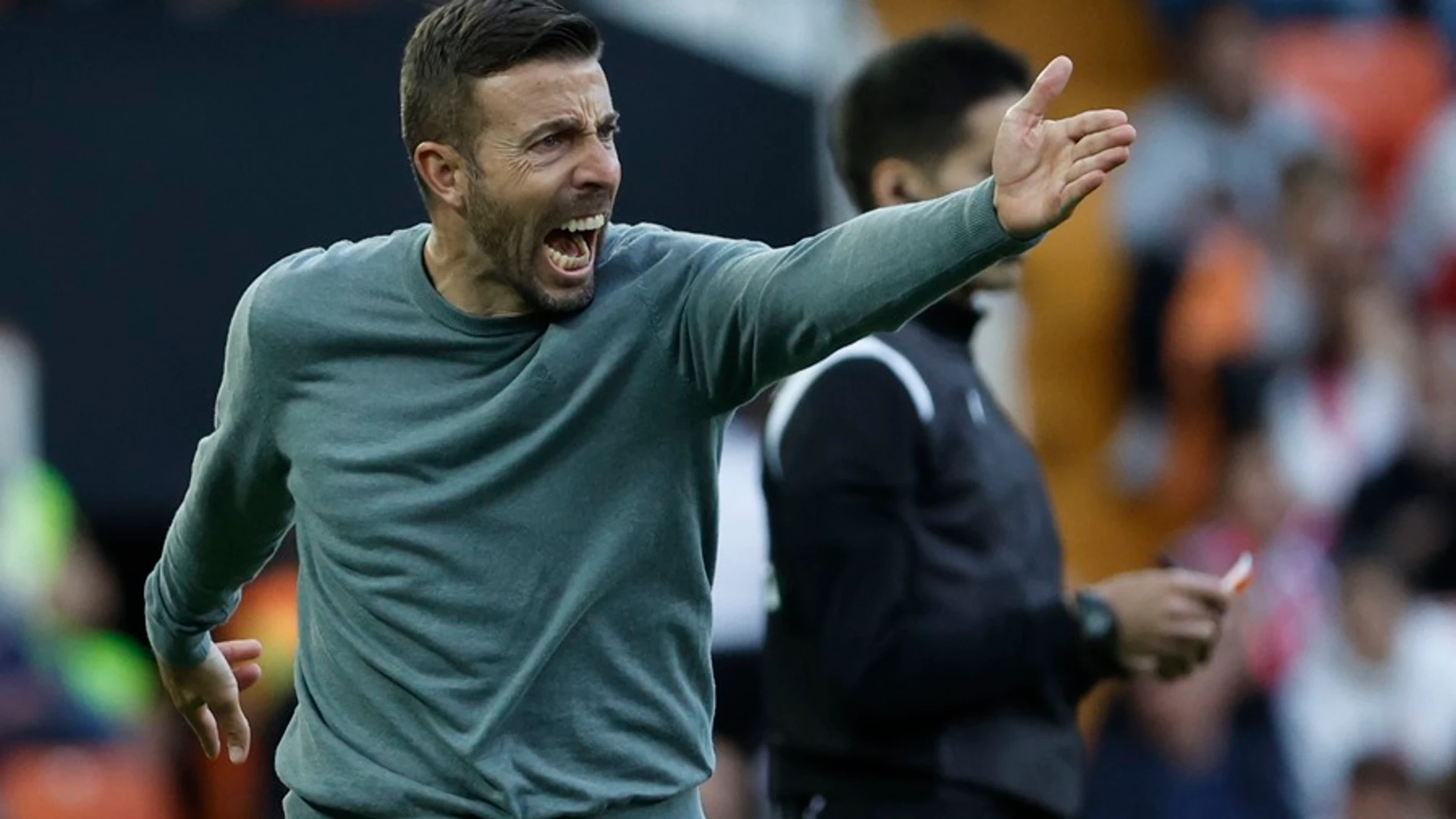 Luis García durante su etapa como entrenador del Espanyol