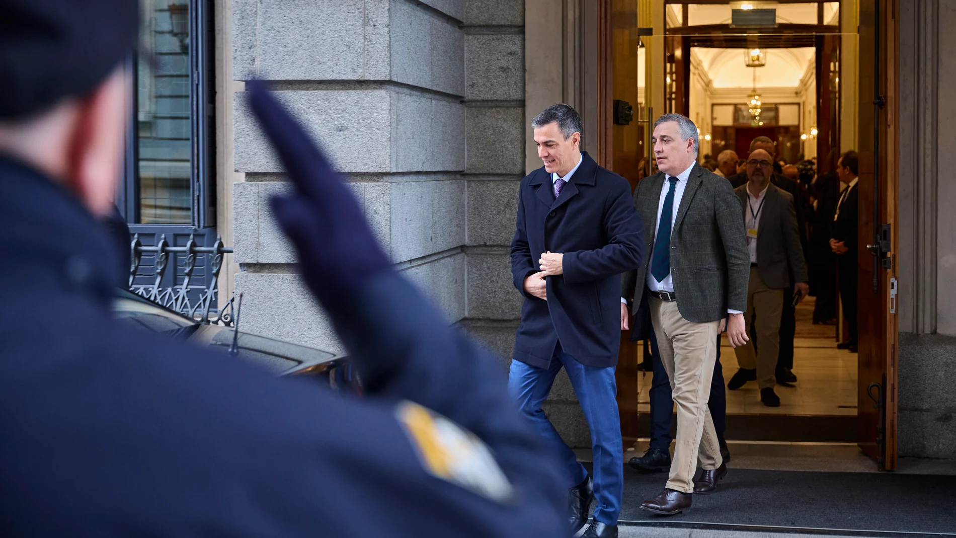 El presidente del Gobierno, Pedro Sánchez, , durante la sesión de control al gobierno en el Congreso de los Diputados. © Alberto R. Roldán / Diario La Razón. 11 12 2024