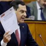 Debate sobre el Estado de la Comunidad en el Parlamento de Andalucía en Sevilla
