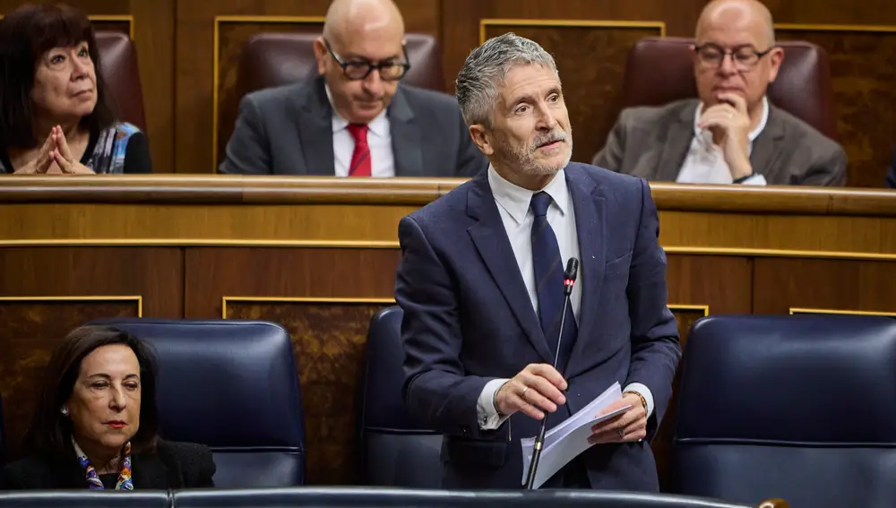 Fernando Grande-Marlaska Gómez Ministro del Interior, durante la sesión de control al gobierno en el Congreso
