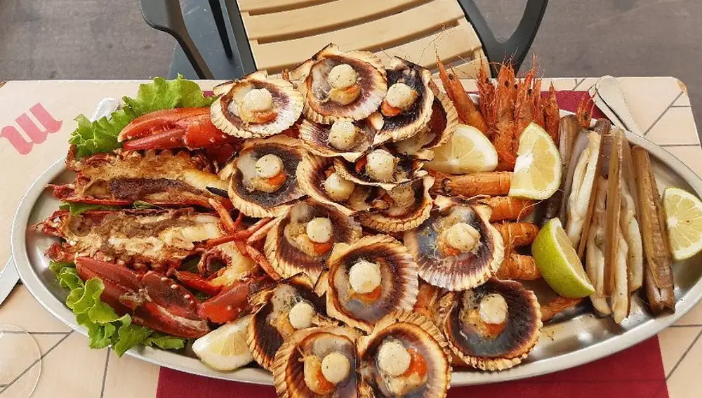 Plato de marisco en o Grove