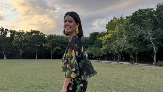 Isabelle Junot en la boda de Alonso Aznar y Renata Collado.