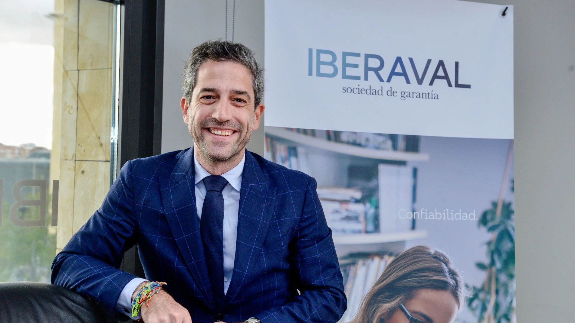 El presidente de Iberaval, César Pontviane, tras el Consejo de Administración