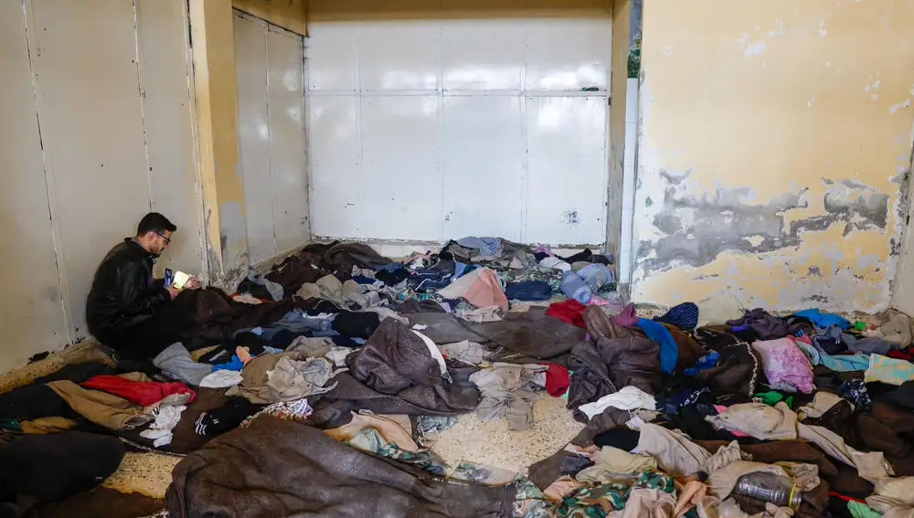 Inside the Sednaya prison in Damascus