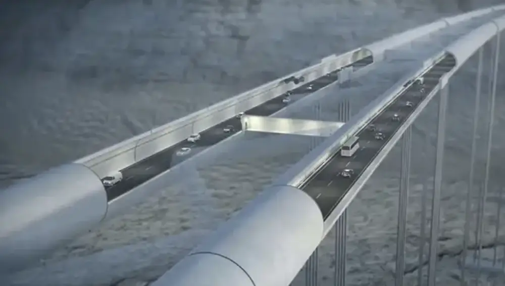 Recreación informática del túnel noruego