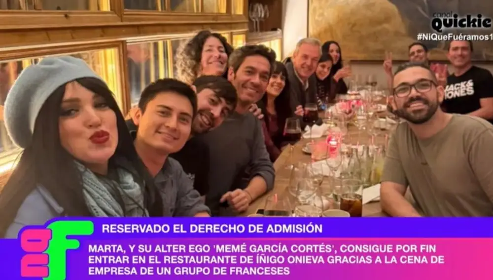 Marta Riesco en el restaurante de Íñigo Onieva