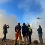 Valencia.- Sucesos.- Valderrama subraya que "no existe riesgo de propagación" del incendio en Alberic