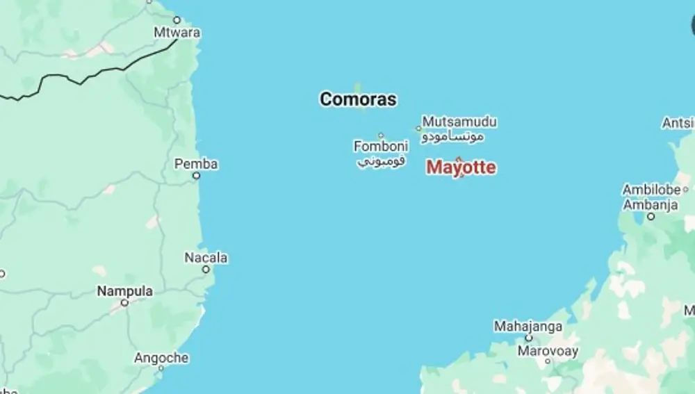 Mapa de situación de Mayotte