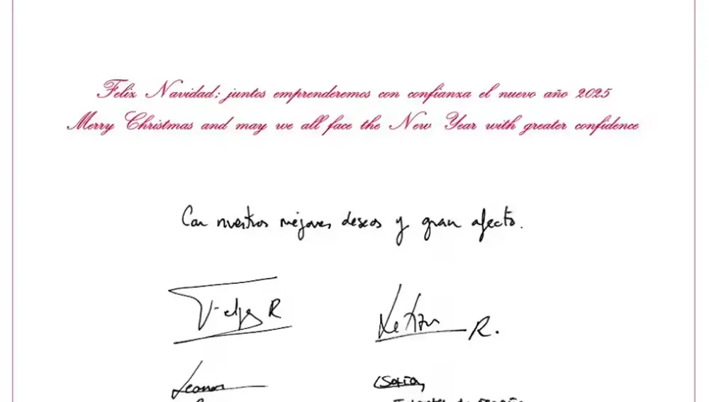 Felicitación navideña de la Familia Real