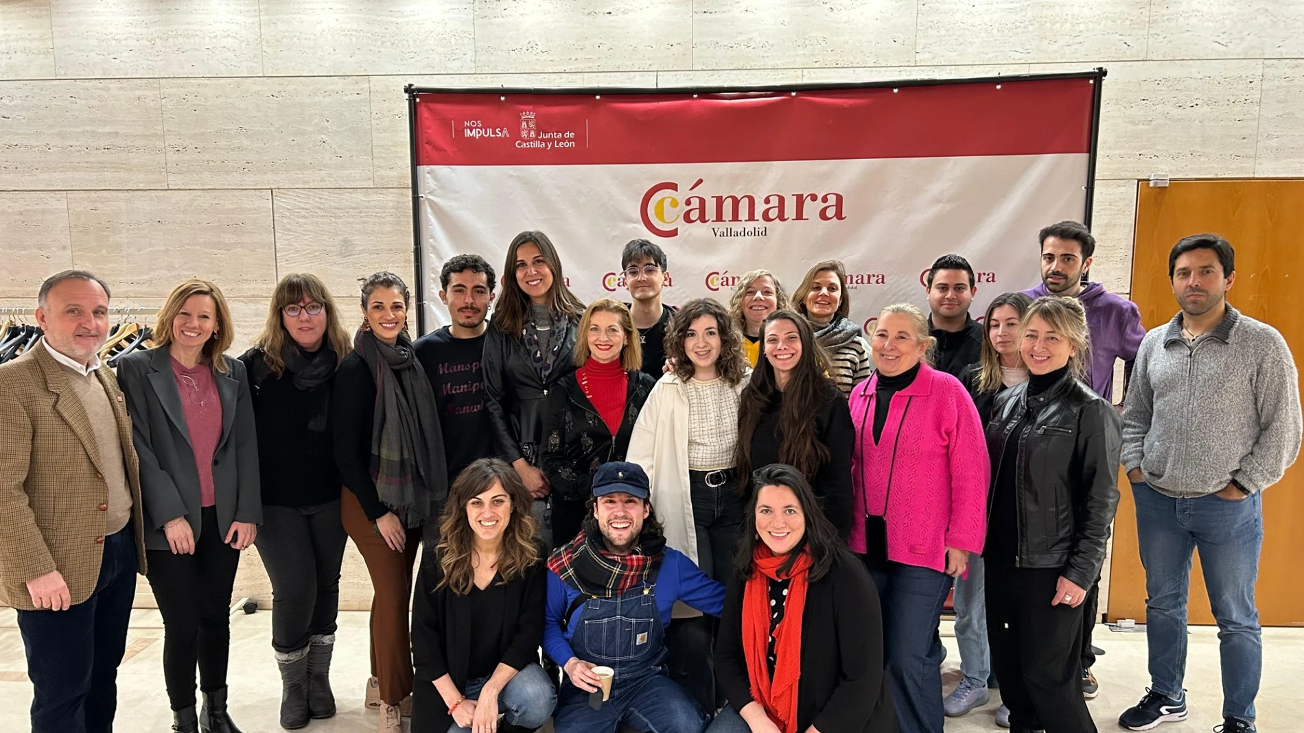 La concejala Blanca Jiménez, junto a los participantes en la Valladolid Film Commission