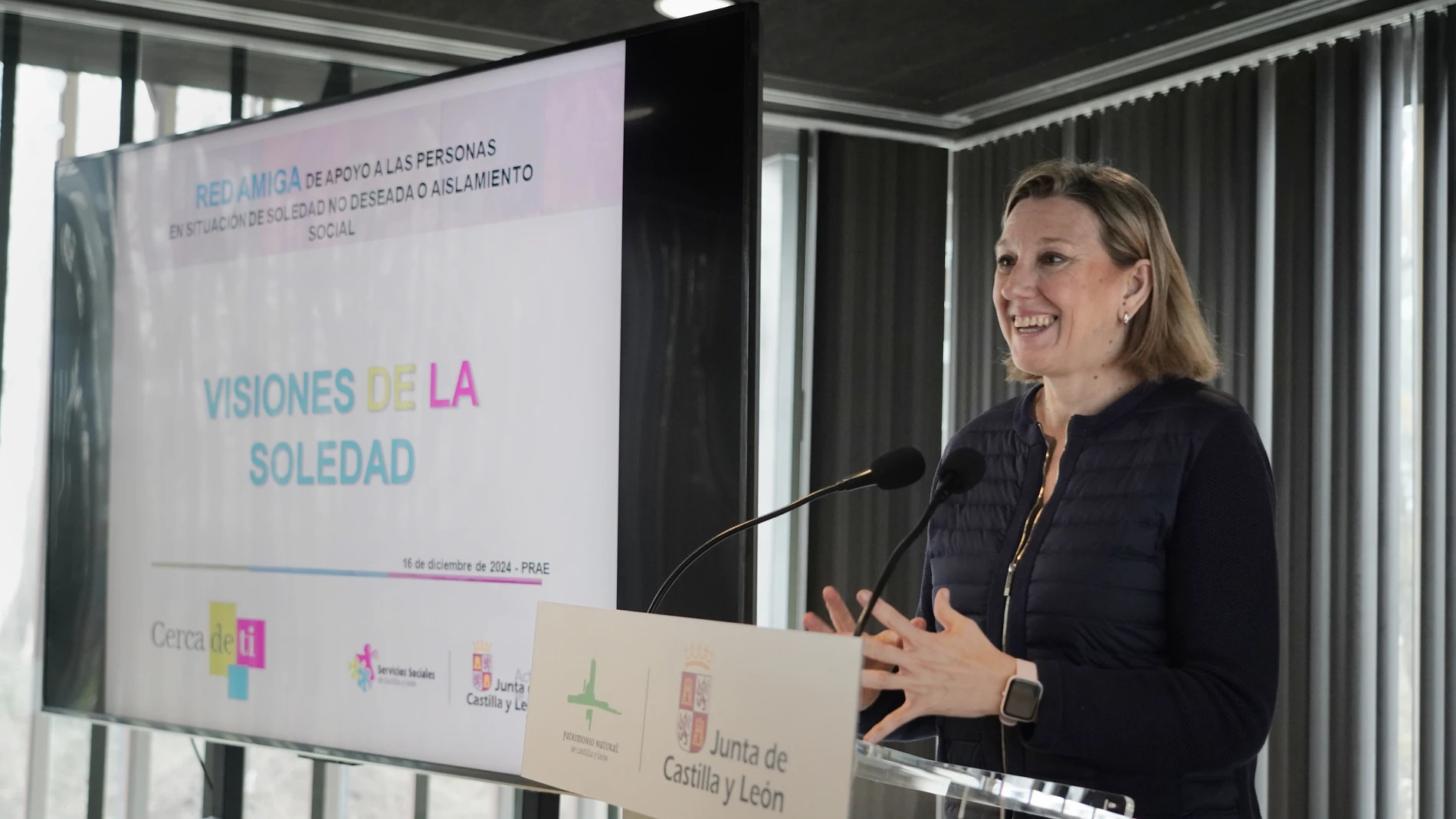 La vicepresidenta de la Junta de Castilla y León y consejera de Familia e Igualdad de Oportunidades, Isabel Blanco, inaugura la jornada 'Visiones de la soledad'