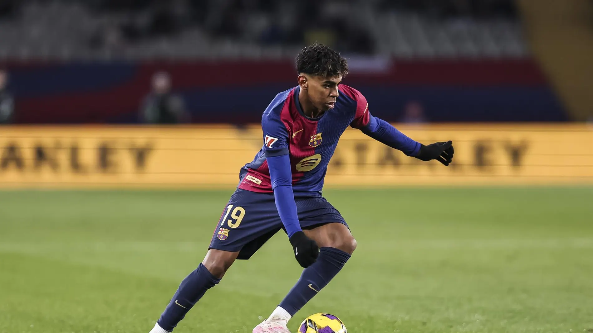 Lamine Yamal, en un partido de Liga