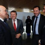 Carnero, Suárez-Quiñones, Puente y Santano, antes de la reunión