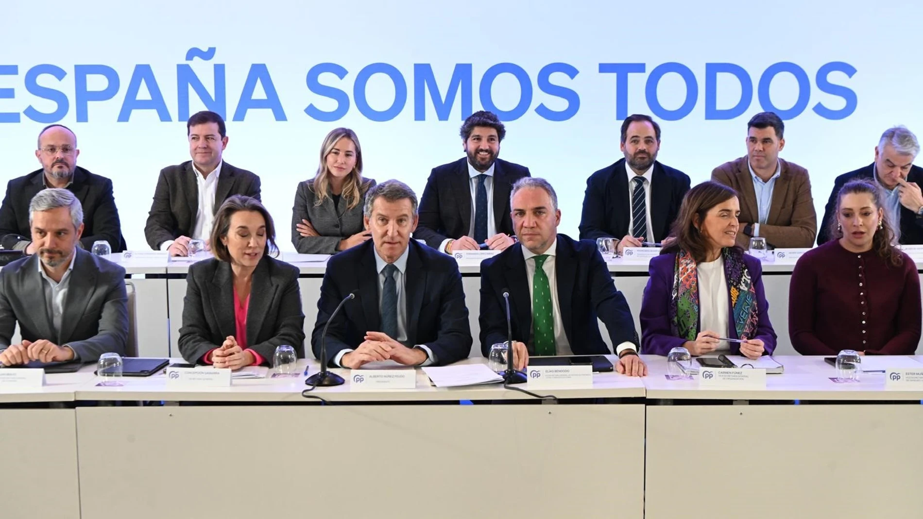 El presidente del PPRM Fernando López Miras en el Comite Ejecutivo Nacional del partido REMITIDA / HANDOUT por Sebastián Hipperdinger Fotografía remitida a medios de comunicación exclusivamente para ilustrar la noticia a la que hace referencia la imagen, y citando la procedencia de la imagen en la firma 16/12/2024