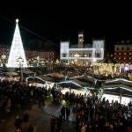 Estampa navideña de la Plaza Mayor de Valladolid
