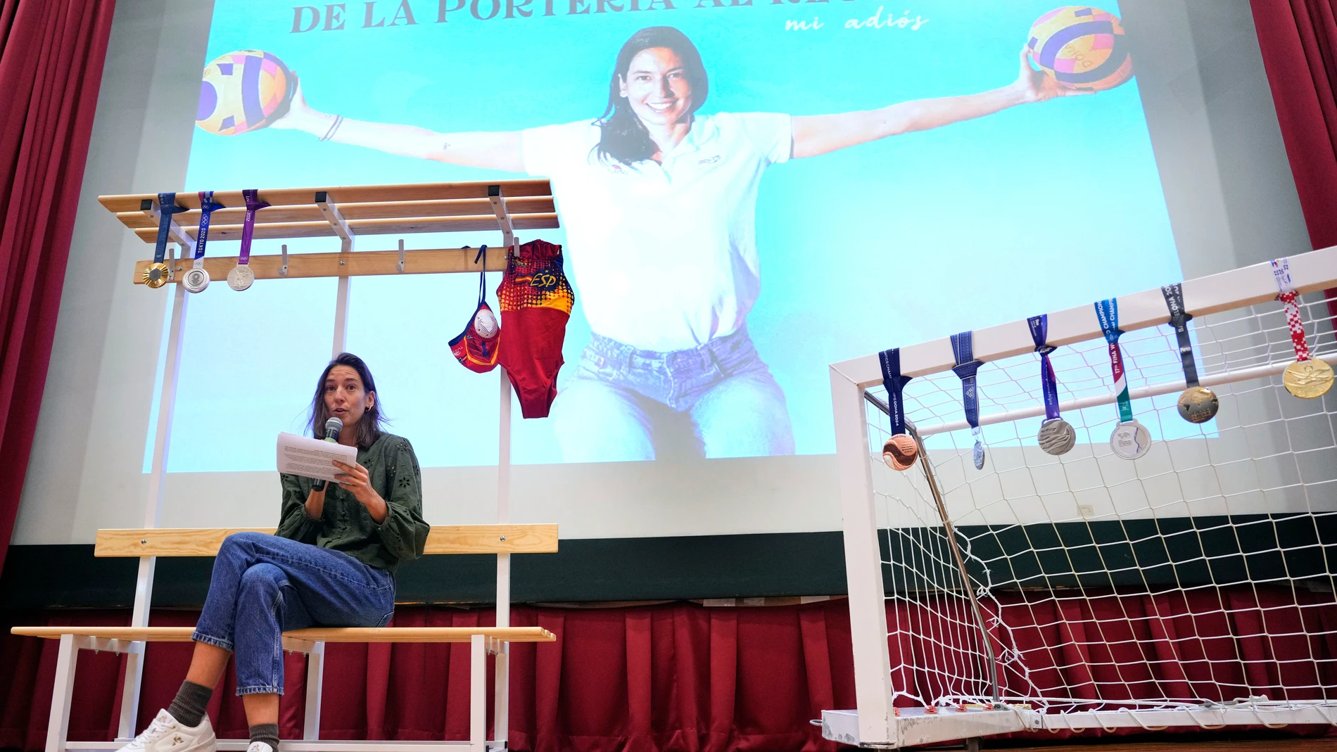 Laura Ester, en el acto en que anunció su retirada