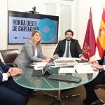 El presidente de la Región, Fernando López Miras, junto a la alcaldesa de Cartagena, Noelia Arroyo