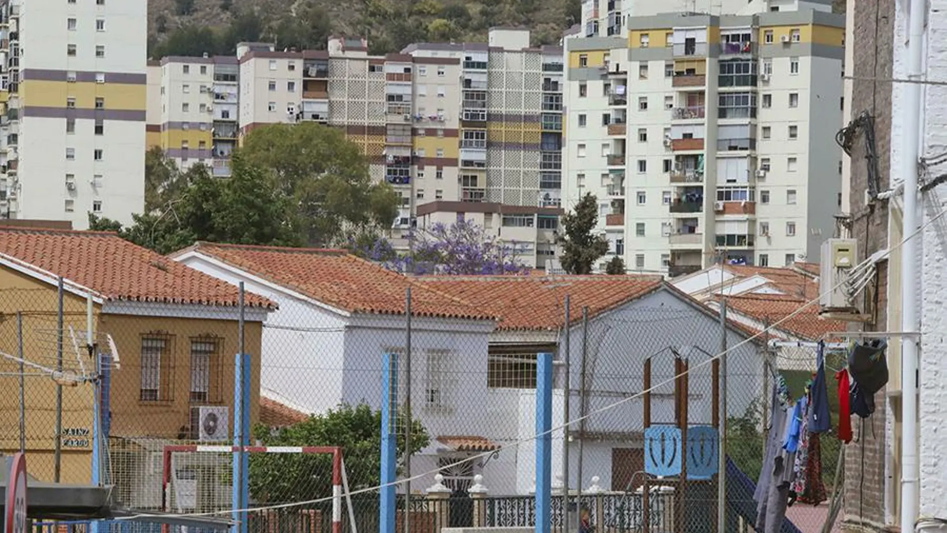 Vista panorámica del barrio de La Palmilla, en Málaga