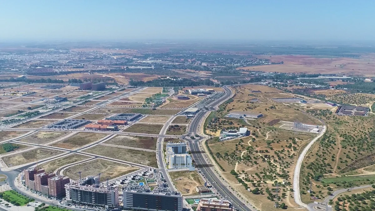Vista de Entrenúcleos, la zona de expansión inmobiliaria de Dos Hermanas (Sevilla)