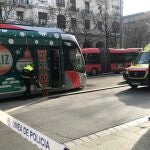 Zaragoza.- Sucesos.- Herido un hombre tras ser atropellado por el tranvía en Independencia al cruzar de "forma indebida"