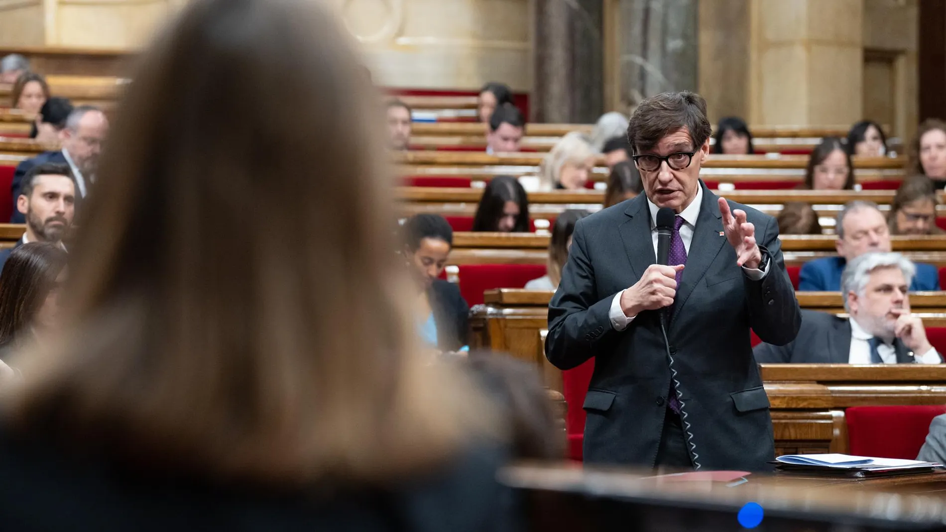 Salvador Illa, en el Parlament