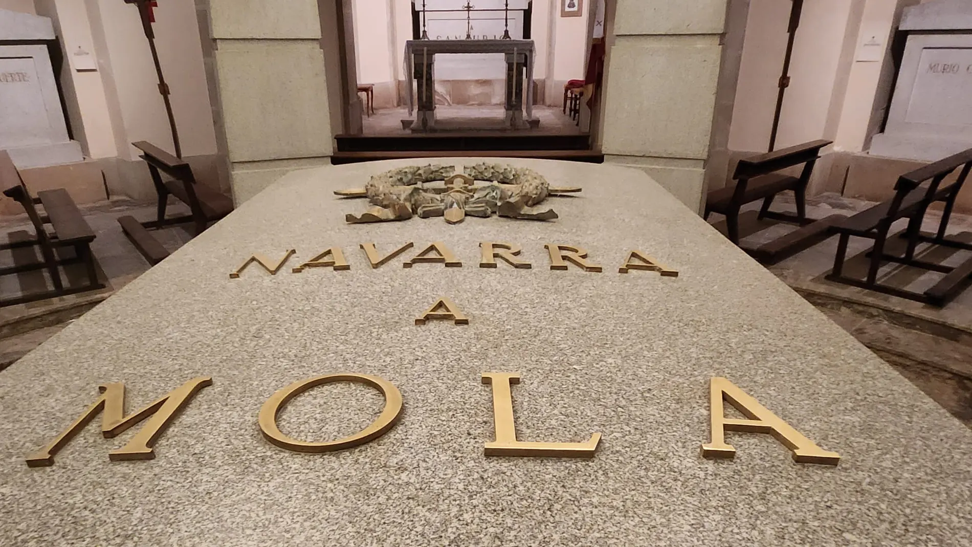 En la cripta del Monumento a los Caídos estuvo enterrado el general Emilio Mola hasta 2016