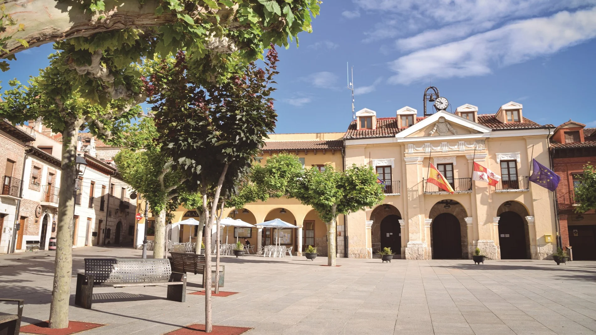Plaza Mayor de la localidad vallisoletana de Simancas