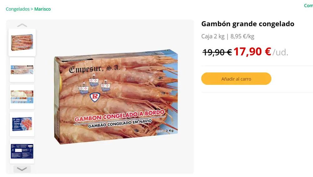 Gambón congelado Mercadona