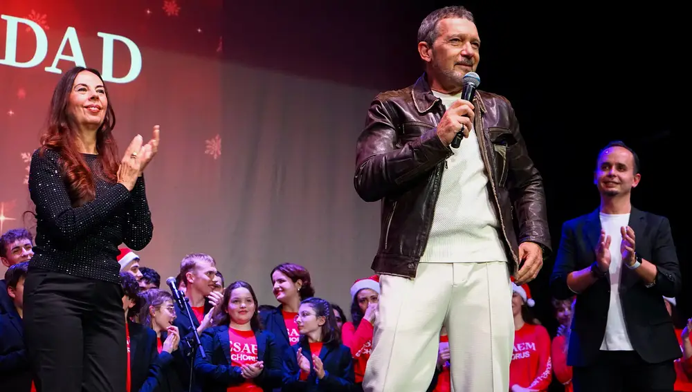 Antonio Banderas inaugura la Navidad en Málaga
