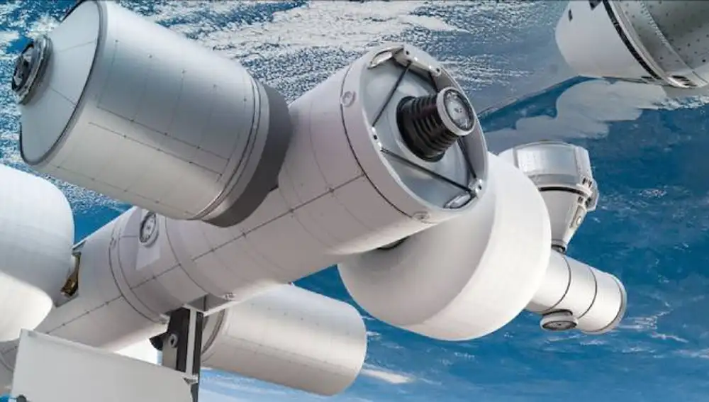 Diseño de Orbital Reef, la estación espacial propuesta por Blue Origin.