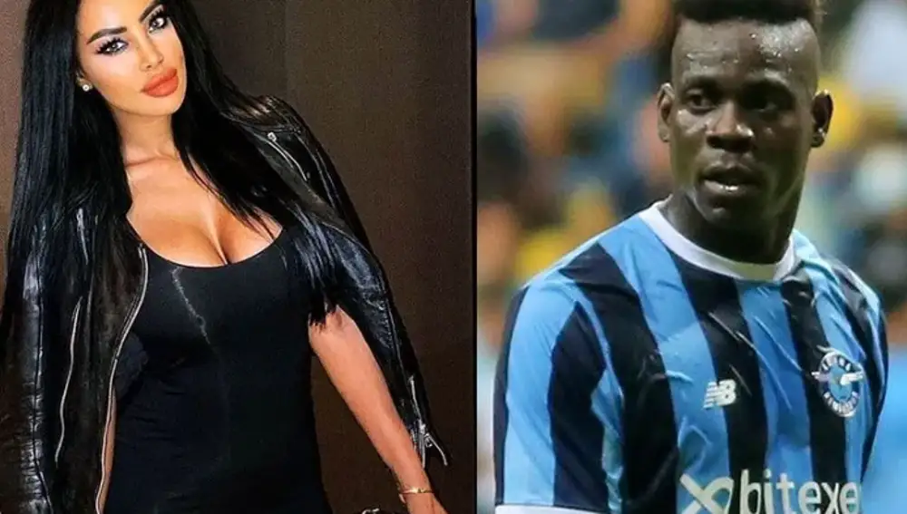 La modelo, junto al futbolista italiano