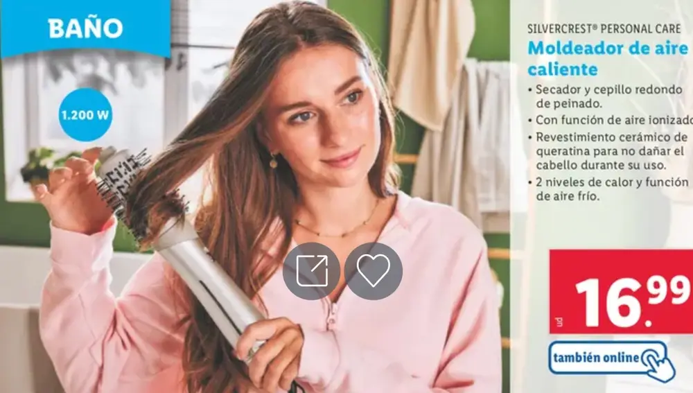 Moldeador de aire caliente de Lidl