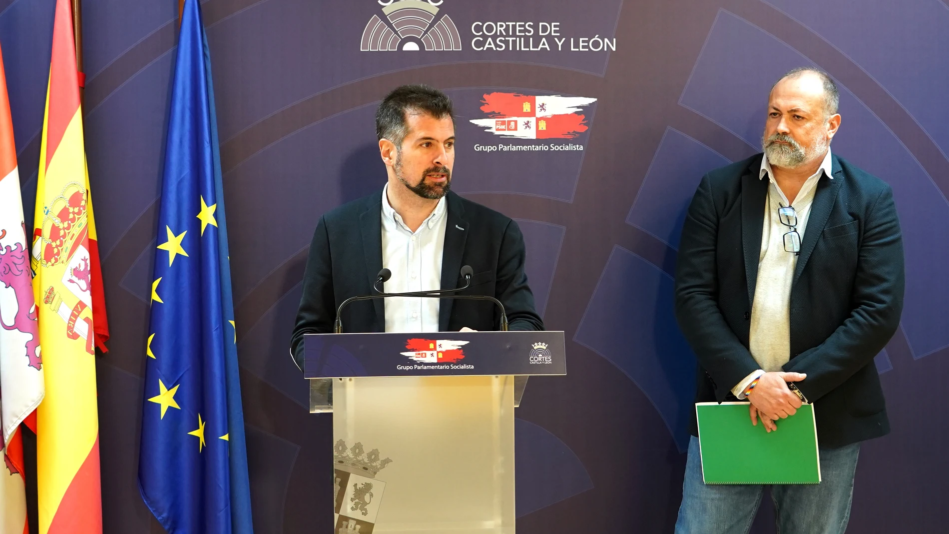 Luis Tudanca durante la rueda de prensa ofrecida este viernes