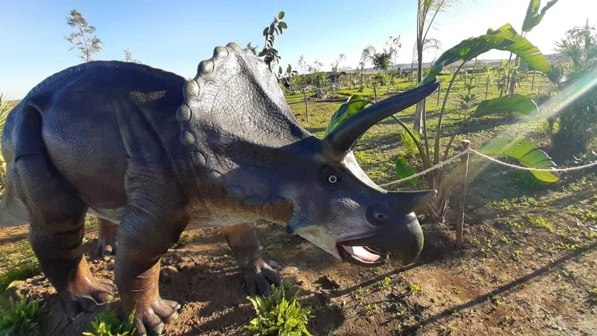 Recreación de un dinosaurio