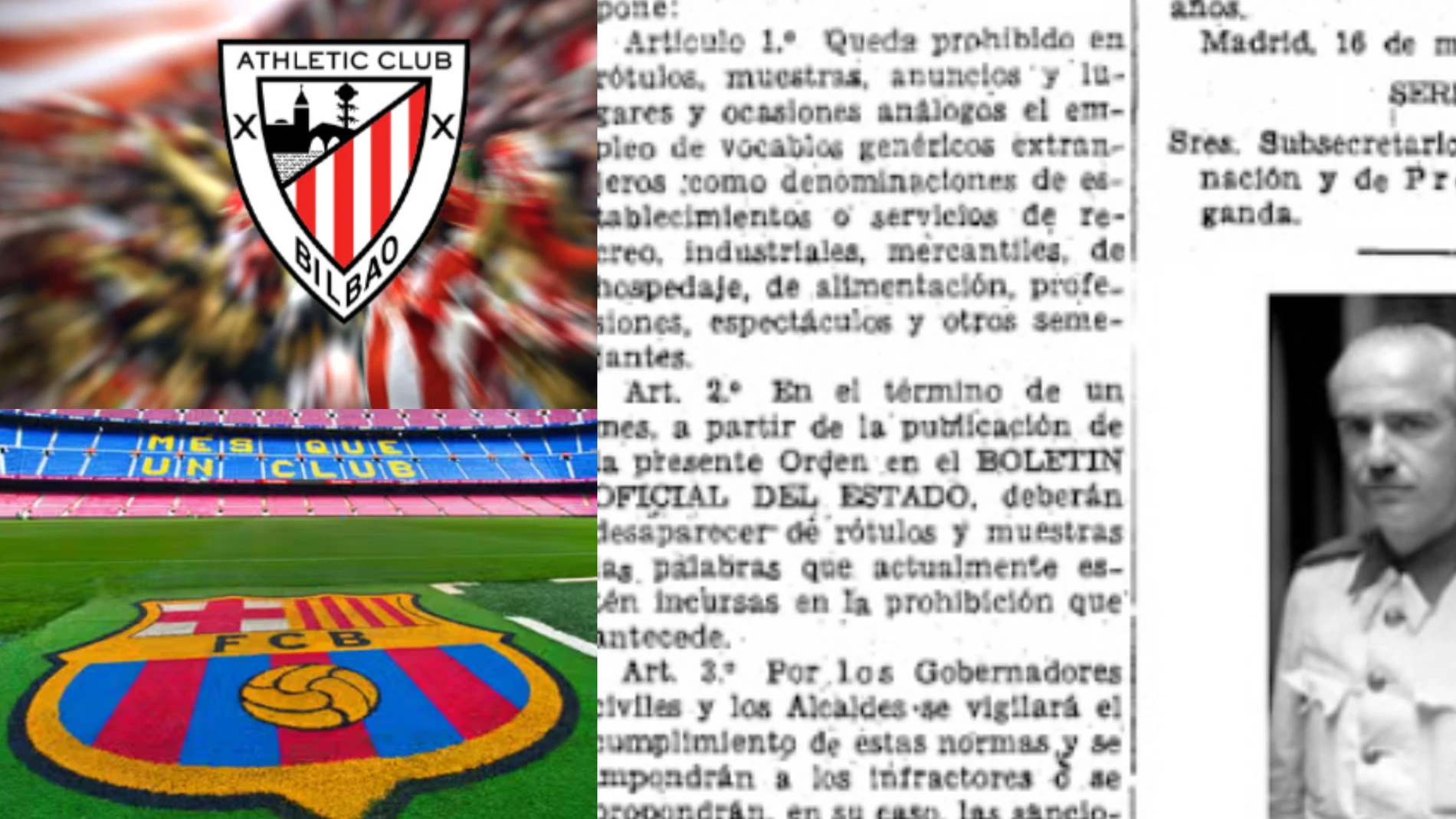 Decreto de Serrano Suñer que impuso la lengua del Imperio en el fútbol