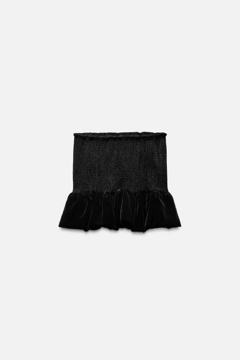 Falda pantalón terciopelo volumen