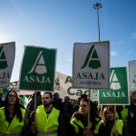 Agricultores almerienses desplazados a la protesta en Madrid