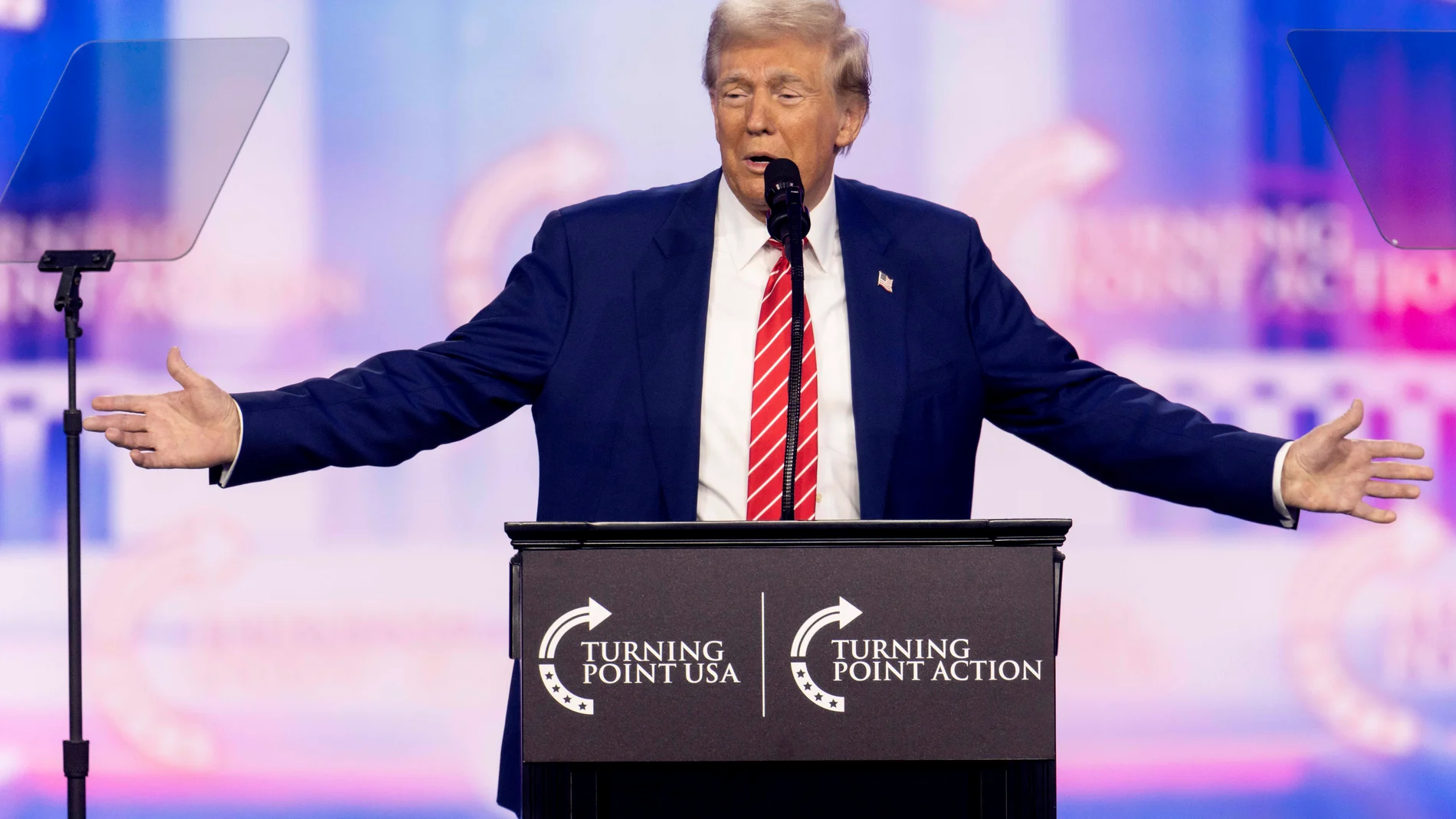 December 22, 2024 - Phoenix, Arizona, USA - DONALD TRUMP speaks on day four of Turning Point USA's AmericaFest 2024.Europa Press/Contacto/Brian Cahn22/12/2024 ONLY FOR USE IN SPAIN