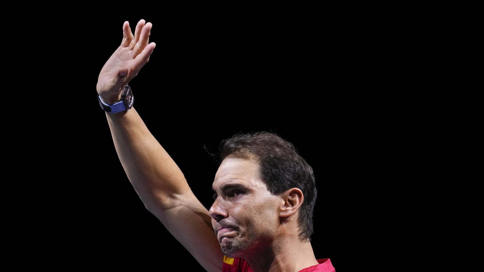 Nadal, en su despedida en el Martín Carpeña malagueño
