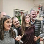 Los Reyes y sus hijas en Valencia.