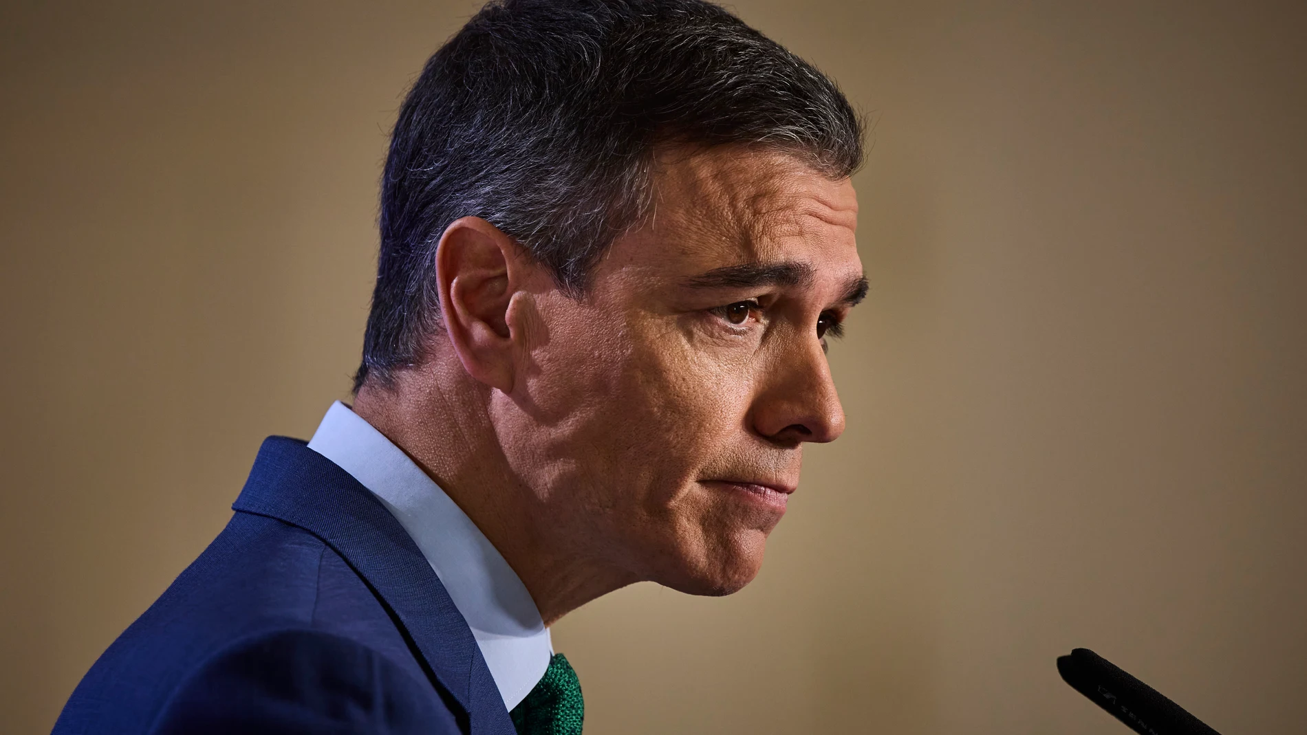 Comparecencia de Pedro Sanchez en en Palacio de la Moncloa para hacer balance del año politico.© Alberto R. Roldán / Diario La Razón.23 12 2024