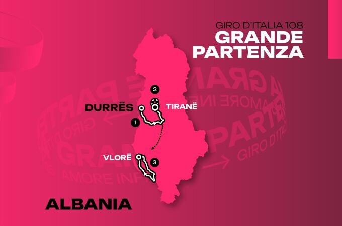'Grande Partenza' Del Giro De Italia 2025, Que Tendrá Lugar En Albania