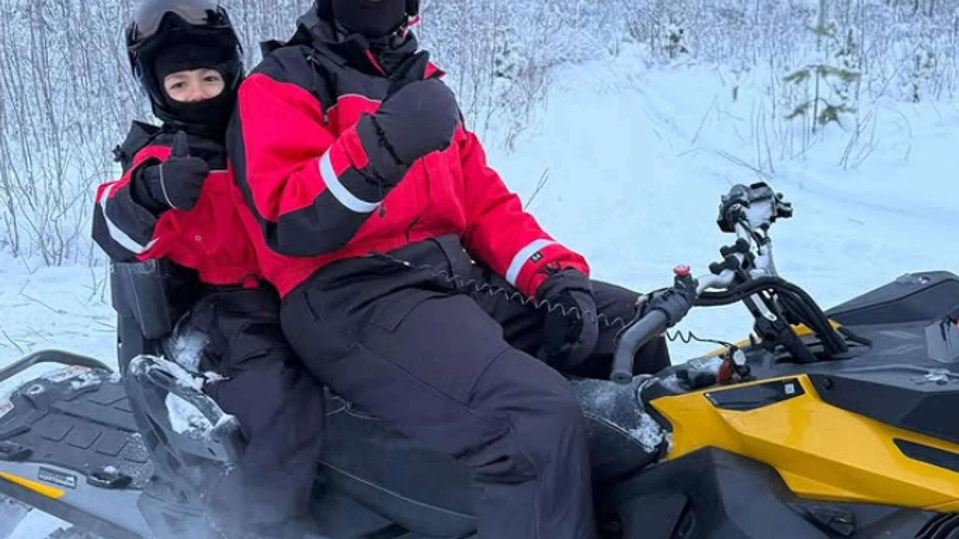 Cristiano Ronaldo en la nieve durante sus vacaciones en la Laponia finlandesa