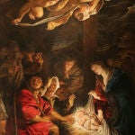 "La adoración de los pastores" (1608). Museo de arte de Fermo, Italia