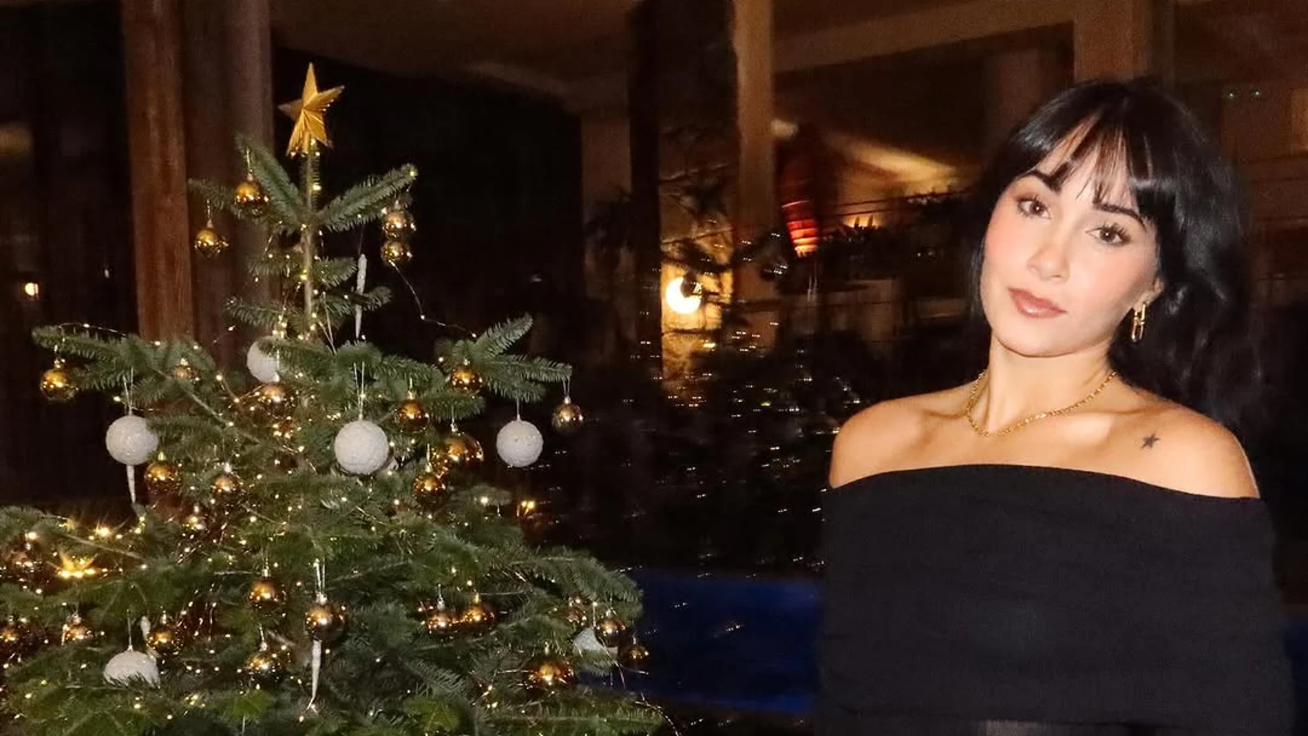 Vestido de Aitana en la cena de Navidad.