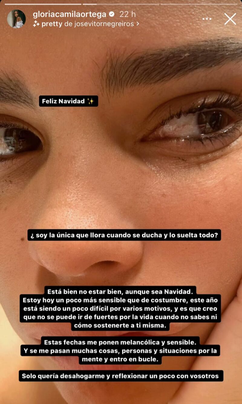 La triste reflexión de Gloria Camila en Navidad